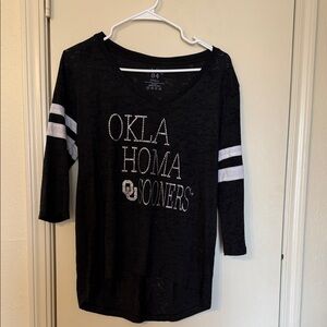 Blue 84 Black Oklahoma Sooners Tee with glitter lettering